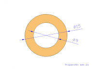 Perfil de Silicona TS401509 - formato tipo Tubo - forma de tubo