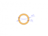 Perfil de Silicona TS401511 - formato tipo Tubo - forma de tubo