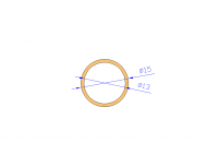 Perfil de Silicona TS401513 - formato tipo Tubo - forma de tubo