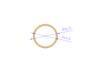 Perfil de Silicona TS4016,514,5 - formato tipo Tubo - forma de tubo