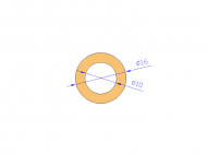 Perfil de Silicona TS401610 - formato tipo Tubo - forma de tubo