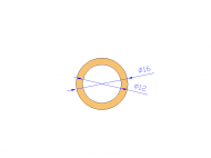 Perfil de Silicona TS401612 - formato tipo Tubo - forma de tubo