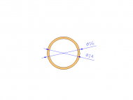 Perfil de Silicona TS401614 - formato tipo Tubo - forma de tubo