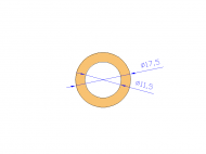 Perfil de Silicona TS4017,511,5 - formato tipo Tubo - forma de tubo