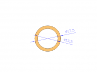 Perfil de Silicona TS4017,513,5 - formato tipo Tubo - forma de tubo