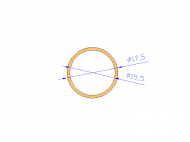 Perfil de Silicona TS4017,515,5 - formato tipo Tubo - forma de tubo