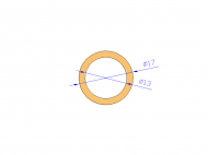 Perfil de Silicona TS401713 - formato tipo Tubo - forma de tubo