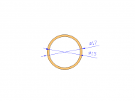 Perfil de Silicona TS401715 - formato tipo Tubo - forma de tubo