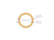 Perfil de Silicona TS4018,514,5 - formato tipo Tubo - forma de tubo