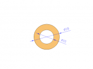 Perfil de Silicona TS401810 - formato tipo Tubo - forma de tubo