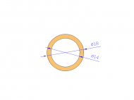 Perfil de Silicona TS401814 - formato tipo Tubo - forma de tubo