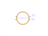 Perfil de Silicona TS401816 - formato tipo Tubo - forma de tubo