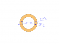 Perfil de Silicona TS4019,513,5 - formato tipo Tubo - forma de tubo