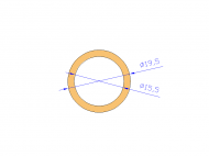 Perfil de Silicona TS4019,515,5 - formato tipo Tubo - forma de tubo