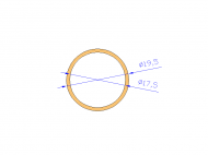 Perfil de Silicona TS4019,517,5 - formato tipo Tubo - forma de tubo