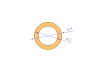 Perfil de Silicona TS401913 - formato tipo Tubo - forma de tubo