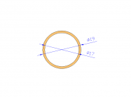 Perfil de Silicona TS401917 - formato tipo Tubo - forma de tubo