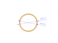 Perfil de Silicona TS4020,518,5 - formato tipo Tubo - forma de tubo