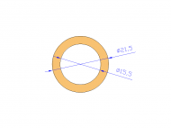 Perfil de Silicona TS4021,515,5 - formato tipo Tubo - forma de tubo