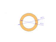 Perfil de Silicona TS402115 - formato tipo Tubo - forma de tubo