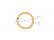 Perfil de Silicona TS402117 - formato tipo Tubo - forma de tubo