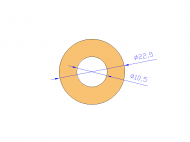 Perfil de Silicona TS4022,510,5 - formato tipo Tubo - forma de tubo