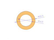 Perfil de Silicona TS4022,514,5 - formato tipo Tubo - forma de tubo