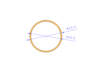 Perfil de Silicona TS4022,520,5 - formato tipo Tubo - forma de tubo