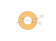 Perfil de Silicona TS402210 - formato tipo Tubo - forma de tubo