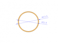 Perfil de Silicona TS4023,521,5 - formato tipo Tubo - forma de tubo