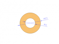 Perfil de Silicona TS402311 - formato tipo Tubo - forma de tubo