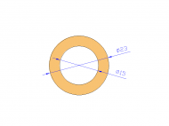 Perfil de Silicona TS402315 - formato tipo Tubo - forma de tubo