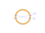 Perfil de Silicona TS402319 - formato tipo Tubo - forma de tubo