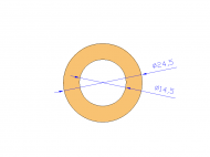 Perfil de Silicona TS4024,514,5 - formato tipo Tubo - forma de tubo