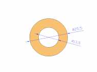 Perfil de Silicona TS4025,513,5 - formato tipo Tubo - forma de tubo