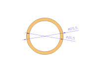 Perfil de Silicona TS4025,521,5 - formato tipo Tubo - forma de tubo