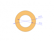 Perfil de Silicona TS402515 - formato tipo Tubo - forma de tubo