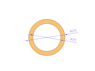 Perfil de Silicona TS402519 - formato tipo Tubo - forma de tubo