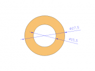 Perfil de Silicona TS4027,515,5 - formato tipo Tubo - forma de tubo