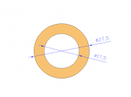 Perfil de Silicona TS4027,517,5 - formato tipo Tubo - forma de tubo