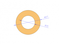 Perfil de Silicona TS402715 - formato tipo Tubo - forma de tubo