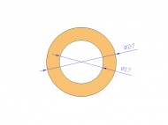 Perfil de Silicona TS402717 - formato tipo Tubo - forma de tubo