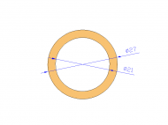 Perfil de Silicona TS402721 - formato tipo Tubo - forma de tubo