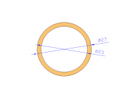 Perfil de Silicona TS402723 - formato tipo Tubo - forma de tubo