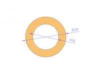 Perfil de Silicona TS402818 - formato tipo Tubo - forma de tubo