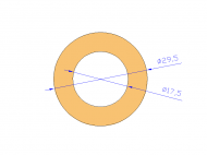 Perfil de Silicona TS4029,517,5 - formato tipo Tubo - forma de tubo