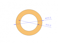 Perfil de Silicona TS4029,519,5 - formato tipo Tubo - forma de tubo