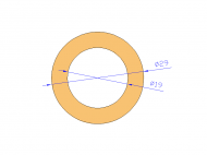 Perfil de Silicona TS402919 - formato tipo Tubo - forma de tubo