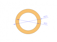 Perfil de Silicona TS402921 - formato tipo Tubo - forma de tubo