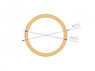 Perfil de Silicona TS402925 - formato tipo Tubo - forma de tubo